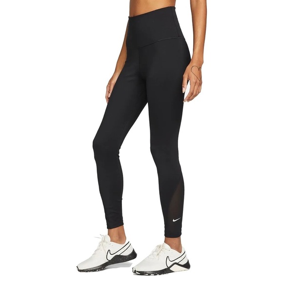 NIKE One — High Waist 7/8 Length Leggings w/ Contoured Mesh Panels MEDIUM - NWT - Picture 8 of 13